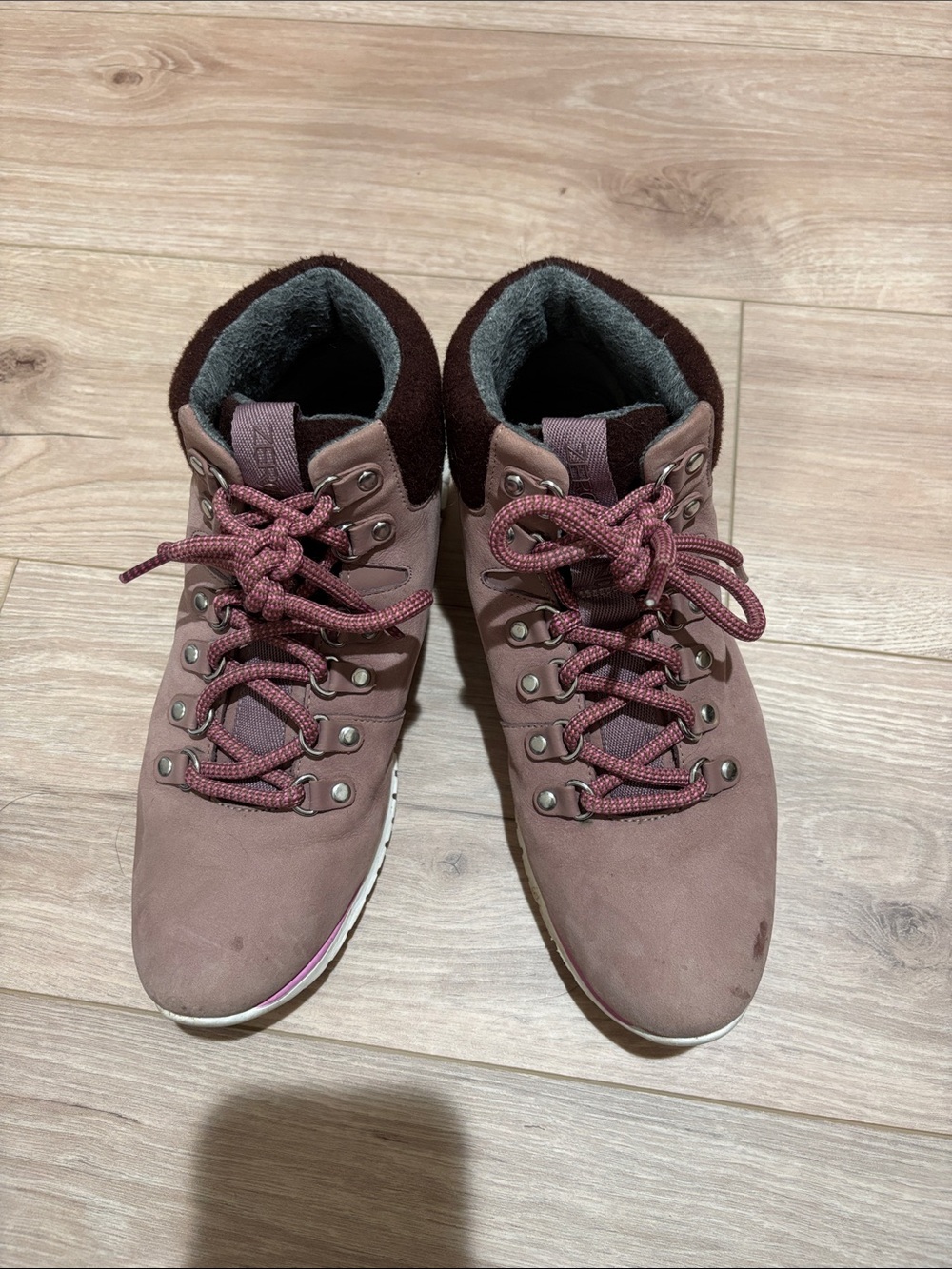 Cole Haan Dusty Rose Lace-Up Boots